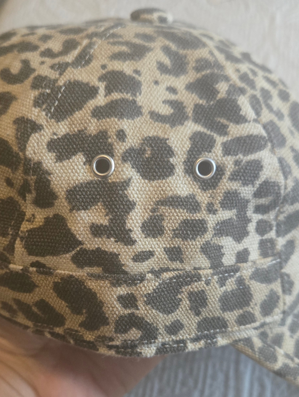 Hat Attack tan cap with navy label - Picture 6 of 6